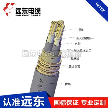 遠東電線電纜WTTZ 0.6/1kV銅護套無機絕緣防火電纜 單芯