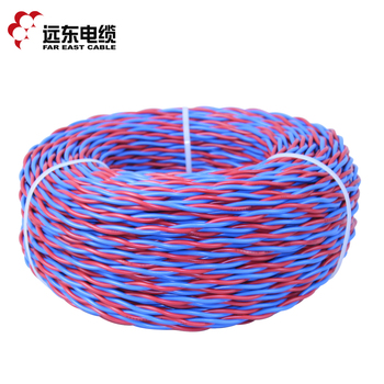 远东电线电缆 RVS2*1.5 2芯红/蓝铜芯双绞线100米