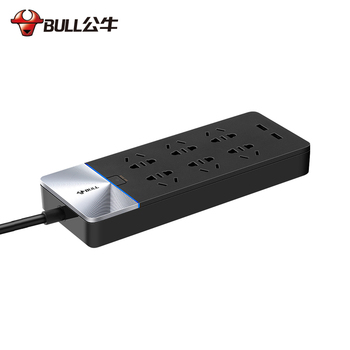 公牛GN-H406U抗電涌智能插排插座插線板USB多功能防雷拖線板3米
