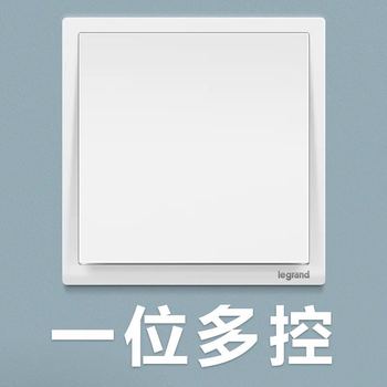 罗格朗开关 一开多控开关面板 朗淳玉兰白 一位中途挚 墙壁电源 86型