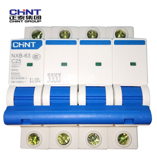 正泰 微型断路器；NXB-63 3P+N C25