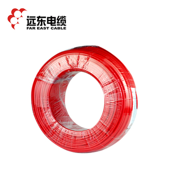 远东电缆红色BVR4平方国标家装空调热水器用铜芯电线单芯多股软线 100米
